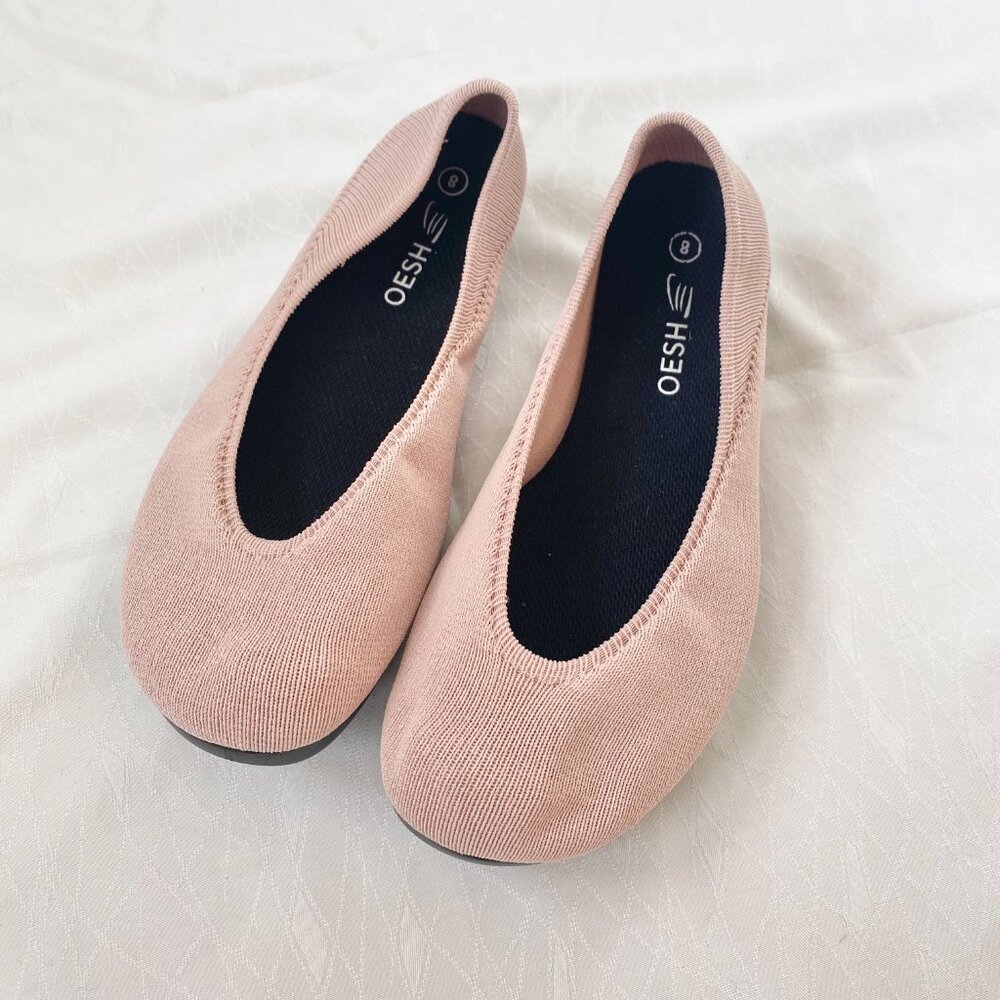 OESH Shoes Deam+ Ballerina Flat Women's 8 Light Pink Zero Drop